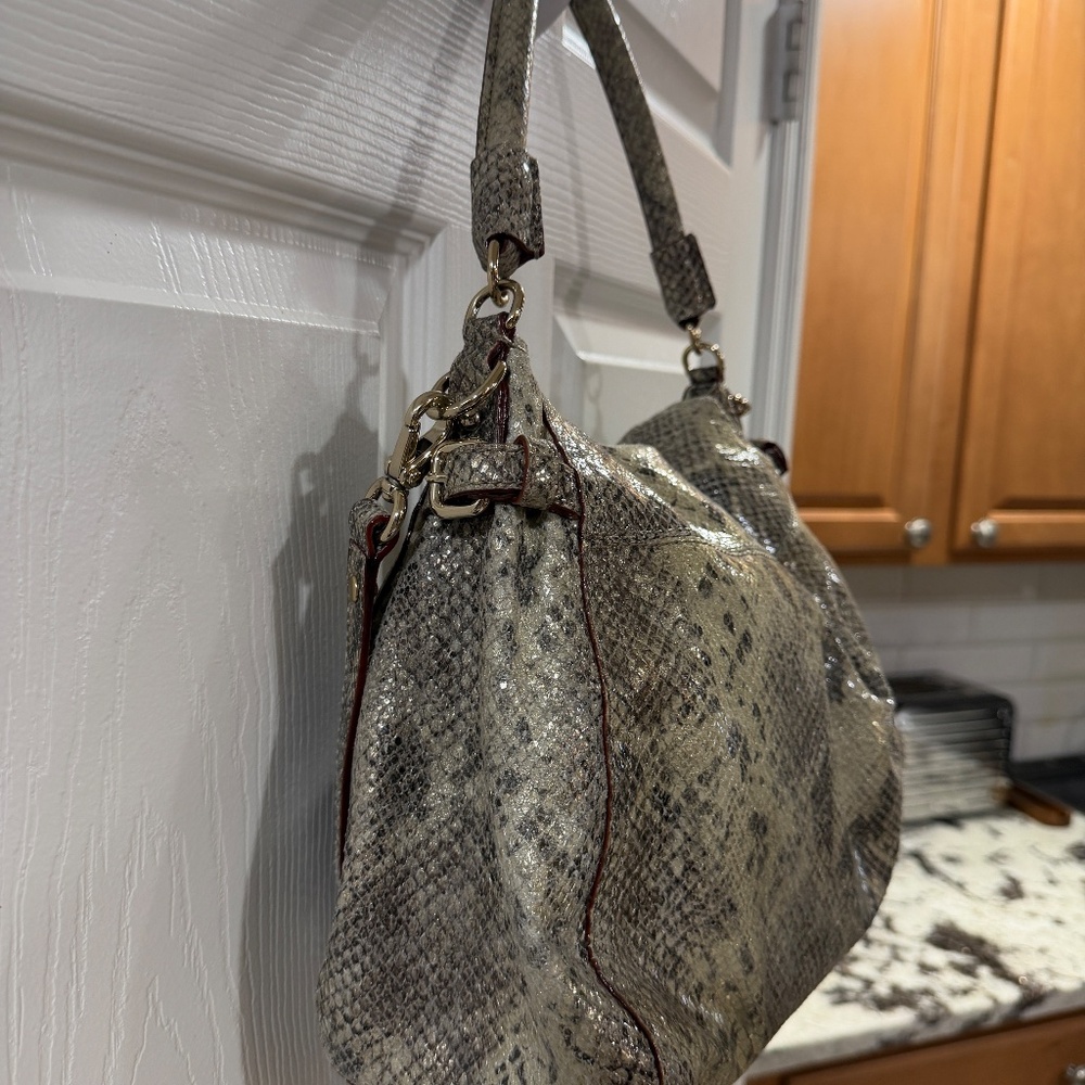 Kate Spade Metallic Two Tone Python Embossed Leat… - image 4